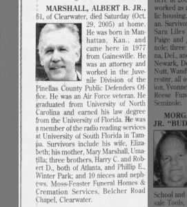 Obituary for ALBERT B. MARSHALL